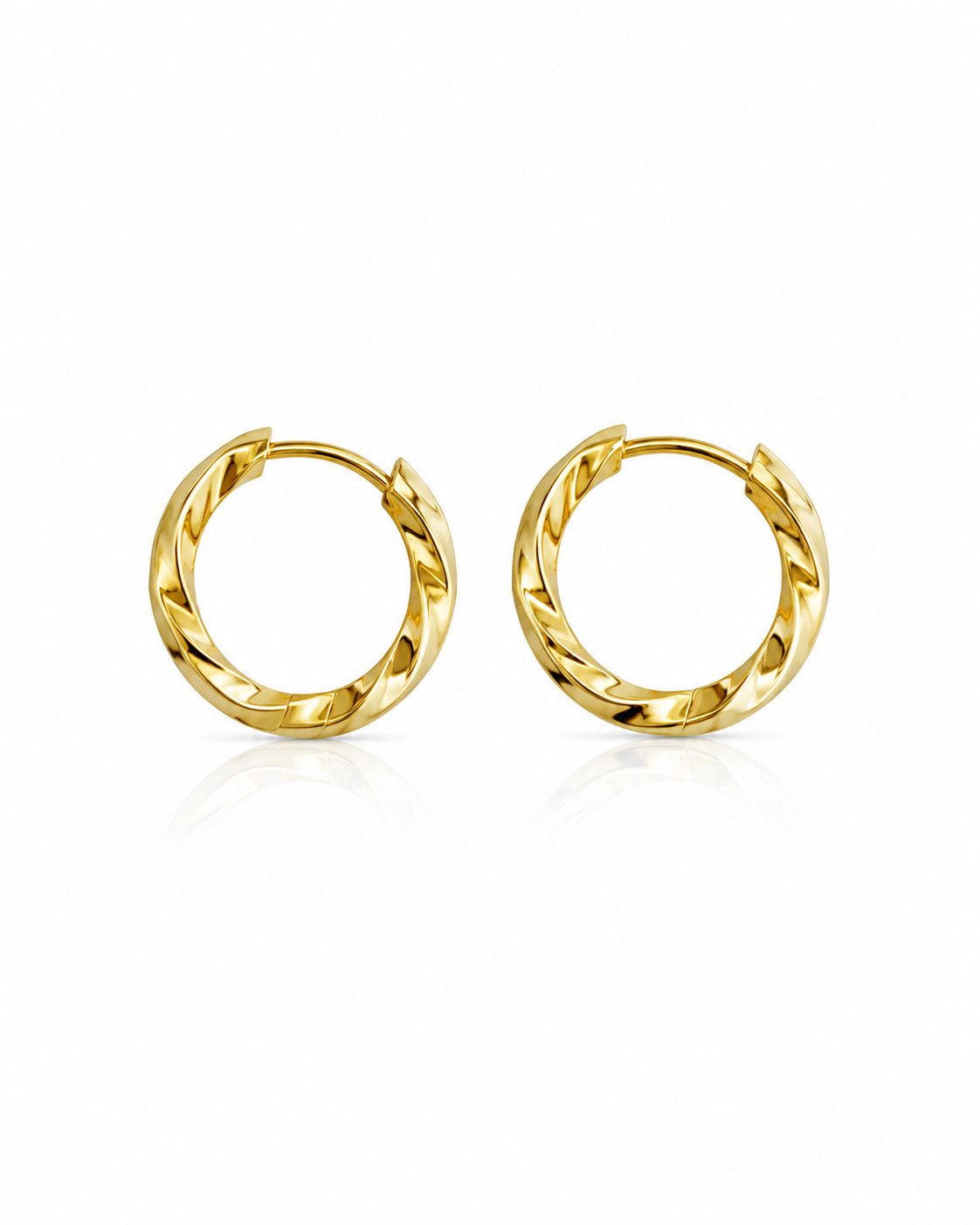 Twist Helix Huggie Hoops