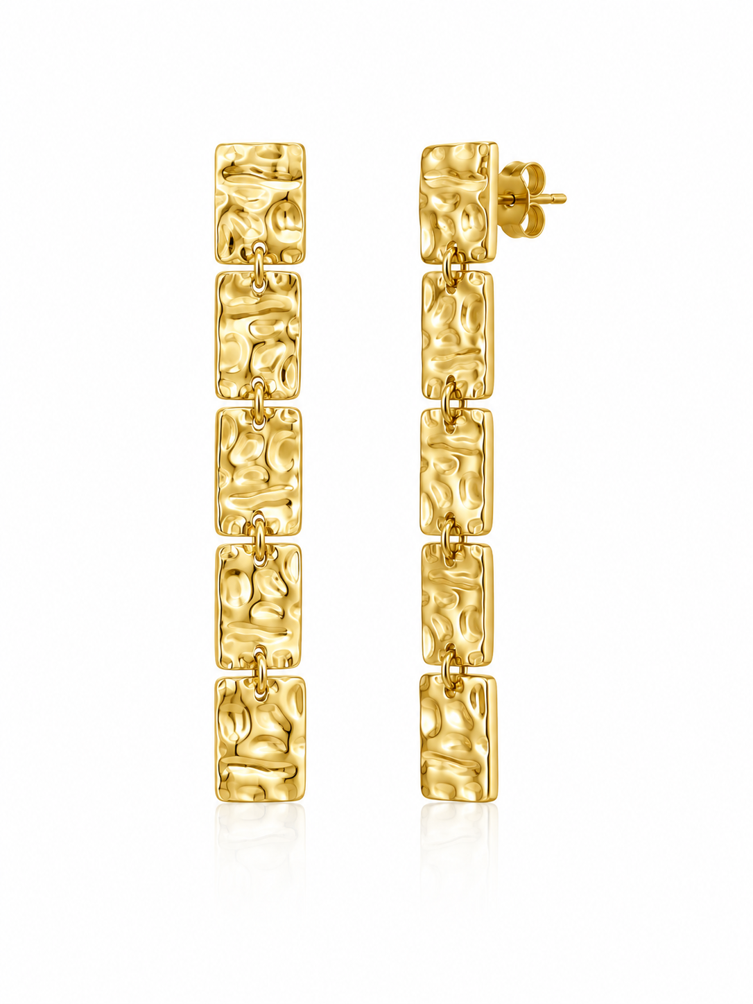Textured Totem Drop Earrings