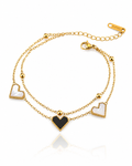 Double Chain Heart Bracelet
