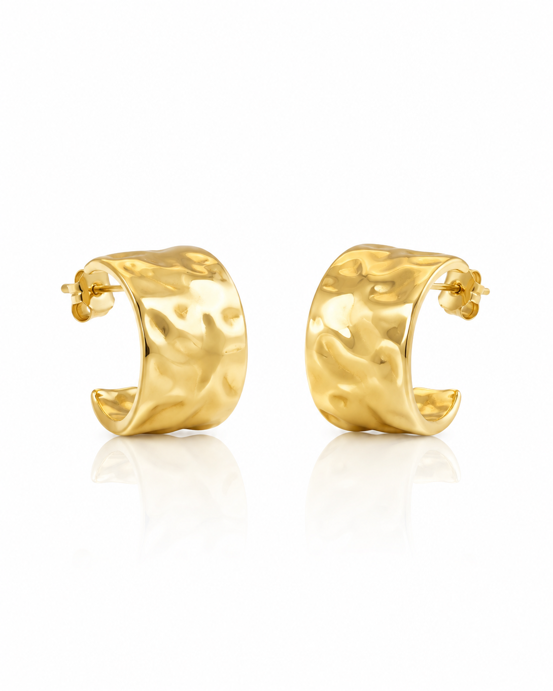 Lithos Hammered Cuff Studs