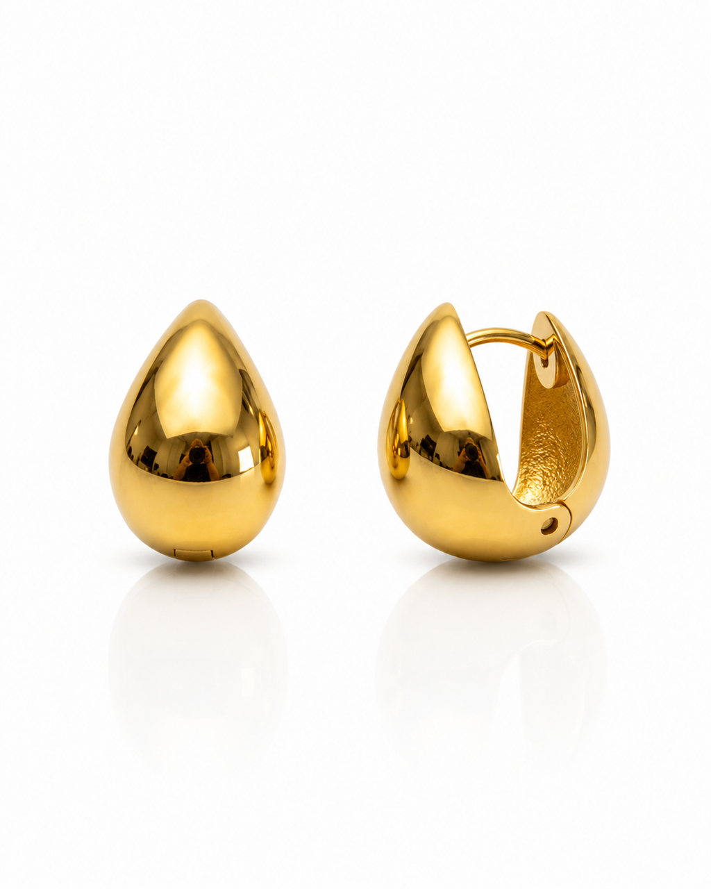 Golden Embrace Huggies Earrings