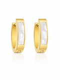 Nova Inlay Huggie Hoops
