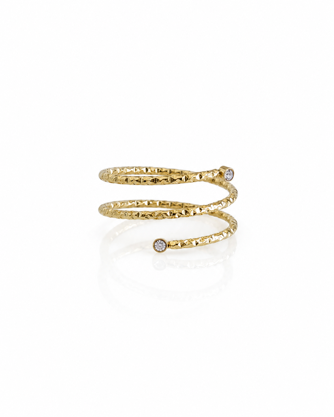Hammered Spiral Wrap Ring