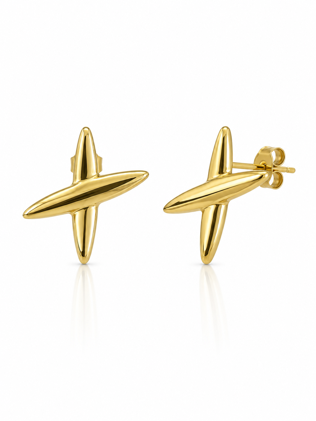 Aura Cross-Star Stud Earrings