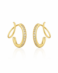 Pavé Orbit Huggie Hoops