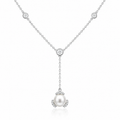 Luminous Pearl Halo Lariat