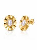Golden Wave Frames Earrings