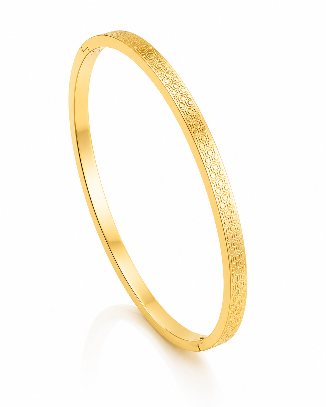 Honeycomb Bangle Gold