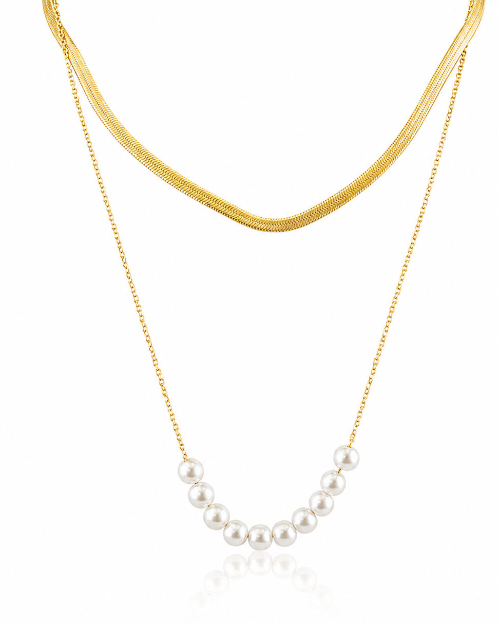 Luxe Pearl Layers Necklace
