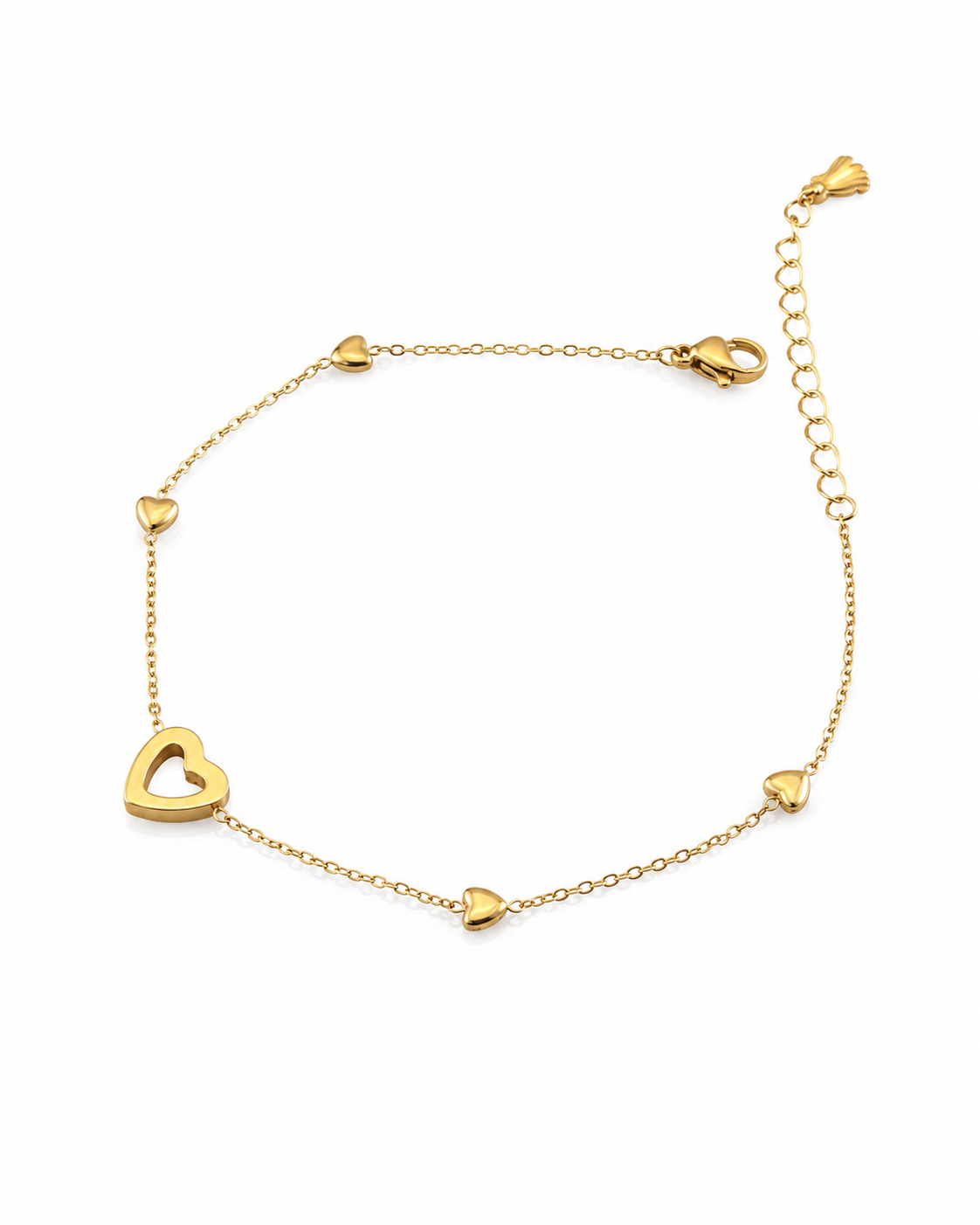 Heart Charm Anklet