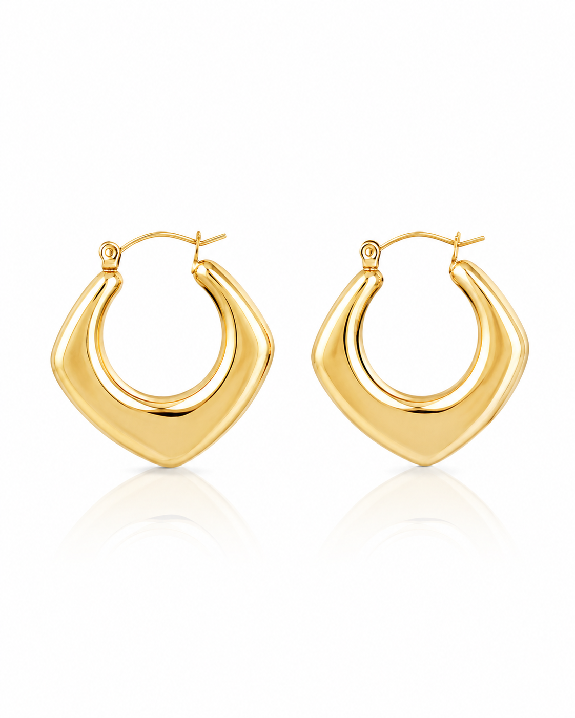 Crescent Tapered Statement Hoops