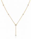 Dainty Flower Lariat Necklace