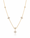 Celestial Clover Drop Necklace