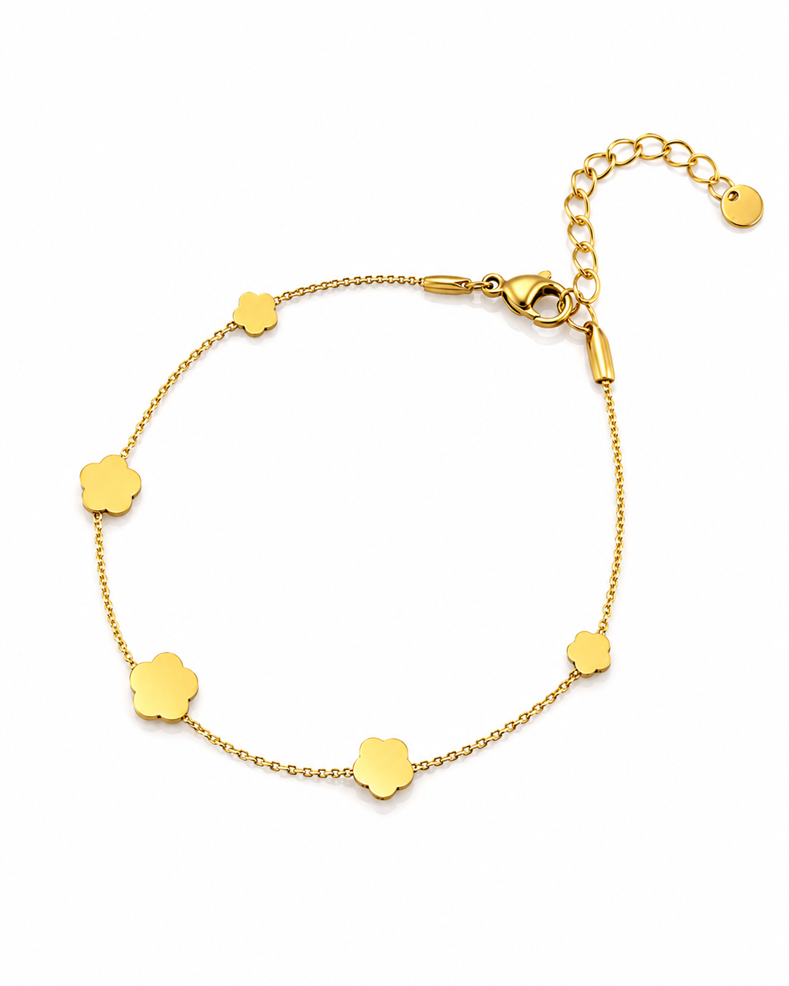 Golden Clover Chain Bracelet