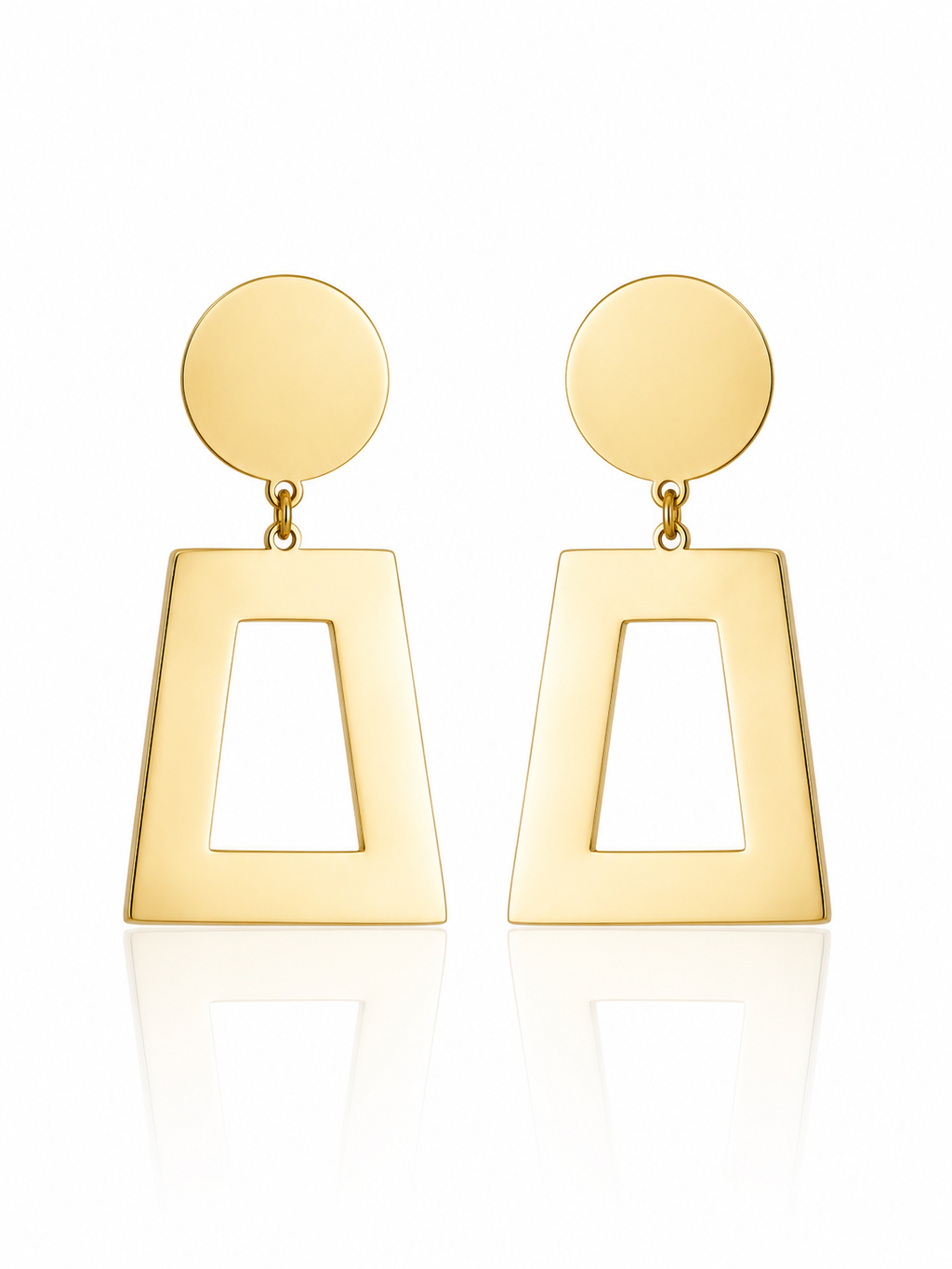 Geometric Pillar Drop Earrings