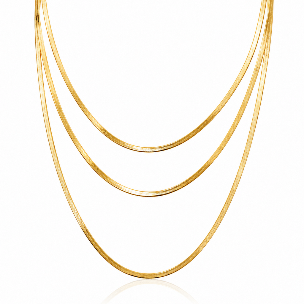 Triple Snake Chain Necklace