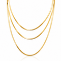 Triple Snake Chain Necklace