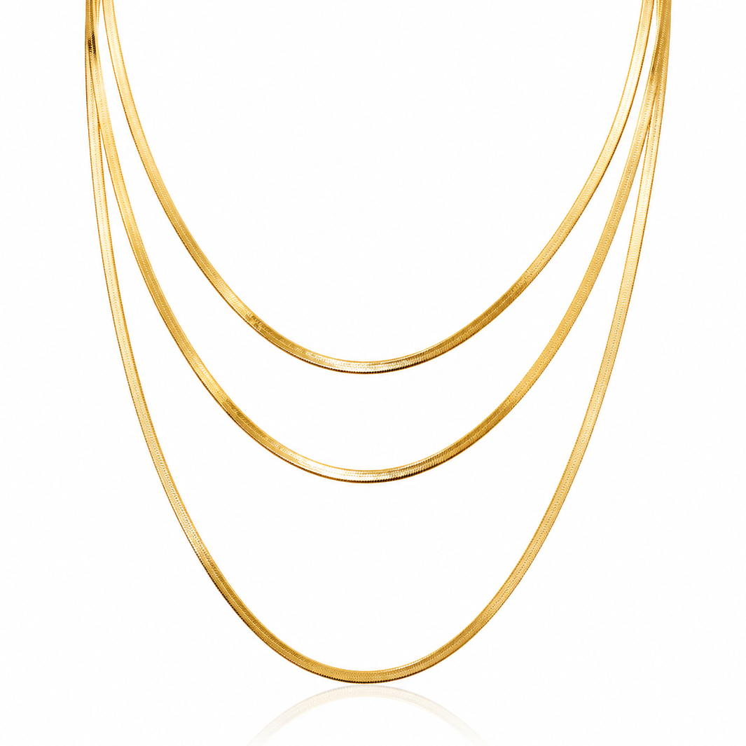Triple Snake Chain Necklace