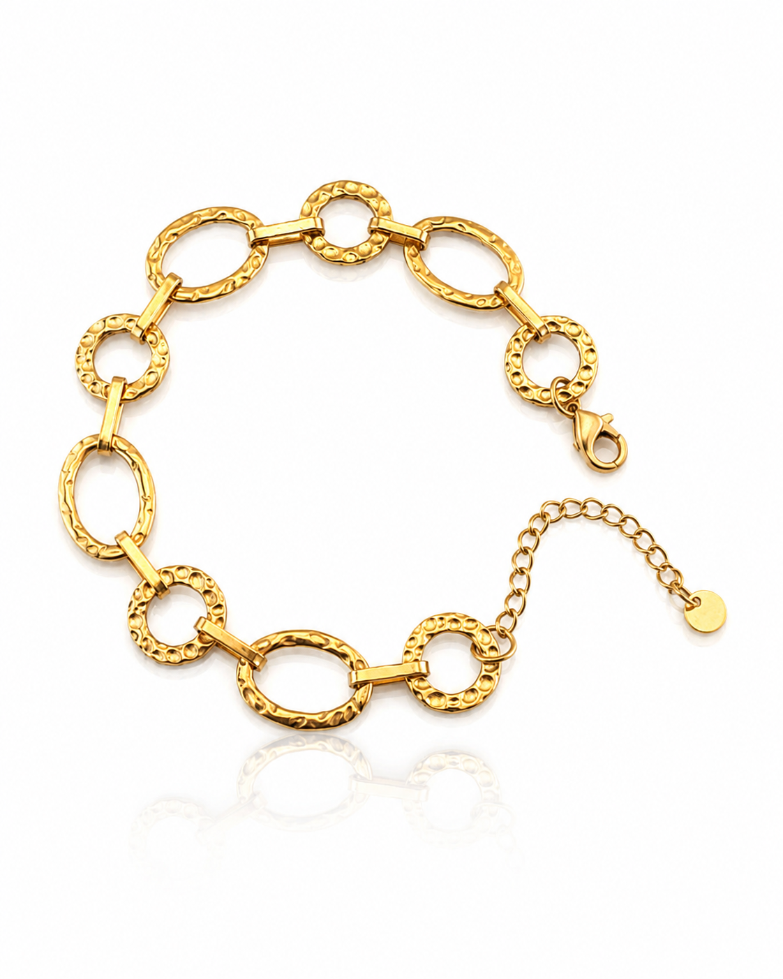 Hammered Horizon Link Bracelet