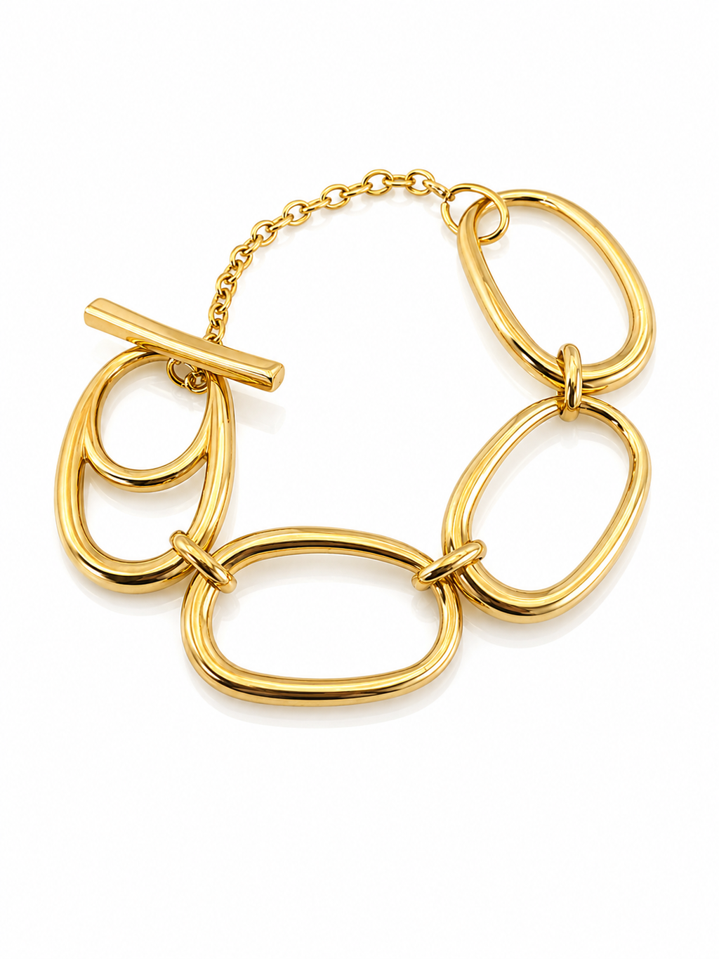 Sculptural Ovoid Toggle Bracelet