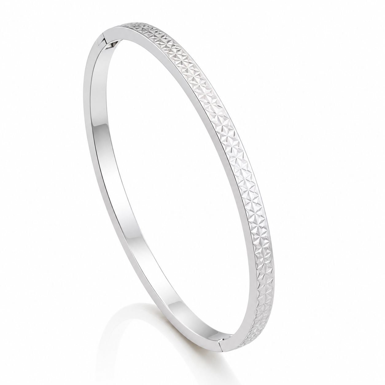 Atlas Silver Bangle