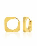 Linear Quadra Huggie Earrings