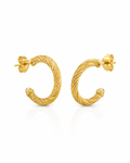Braided Helix Statement Hoops