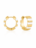 Horizon Ribbon Inlay Huggie Earrings