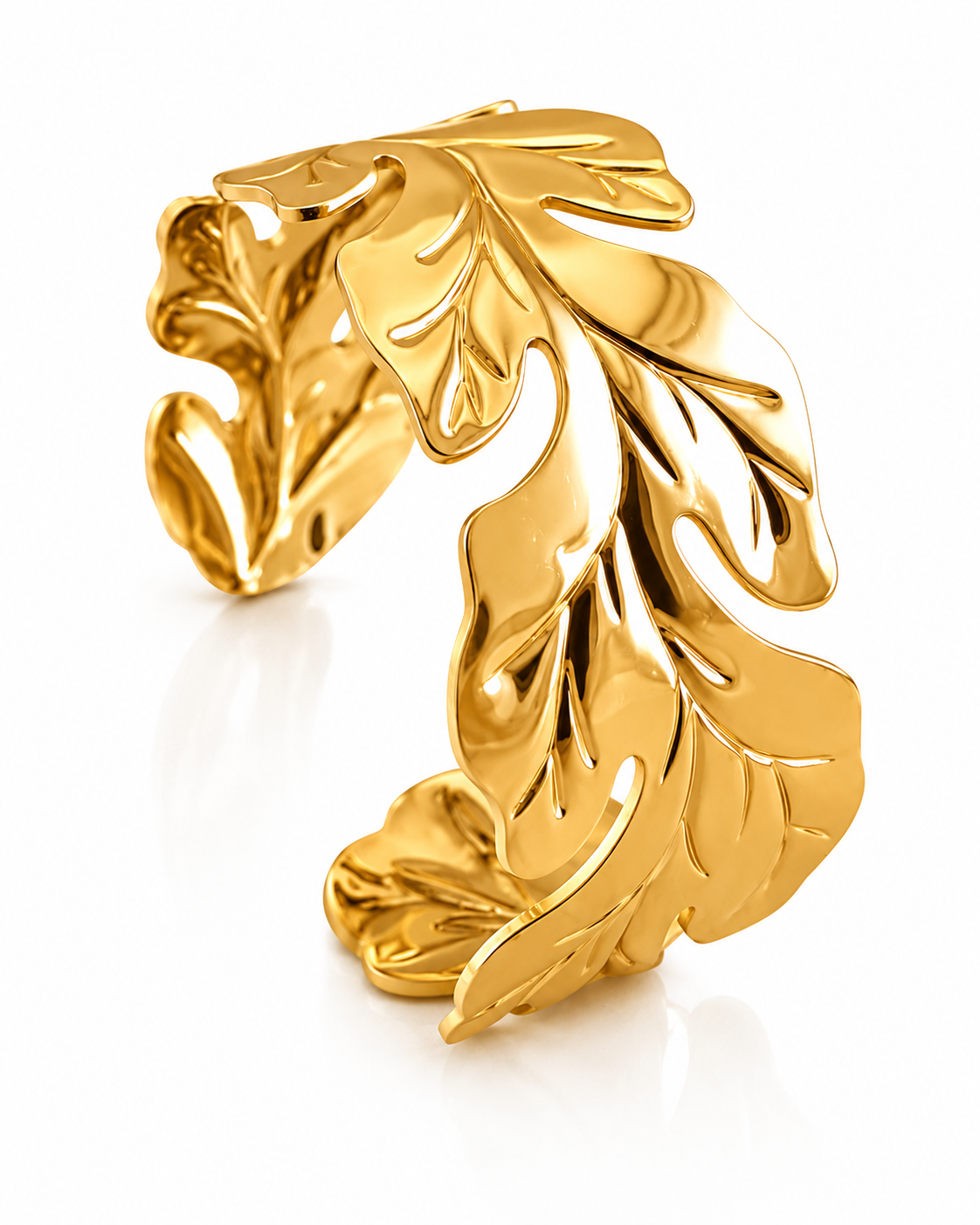 Golden Olive Leaf Cuff