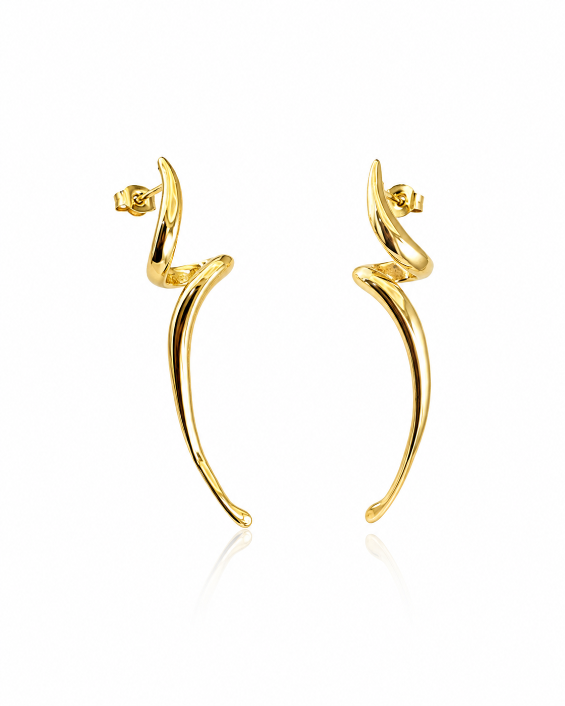 Molten Abstract Flare Earrings