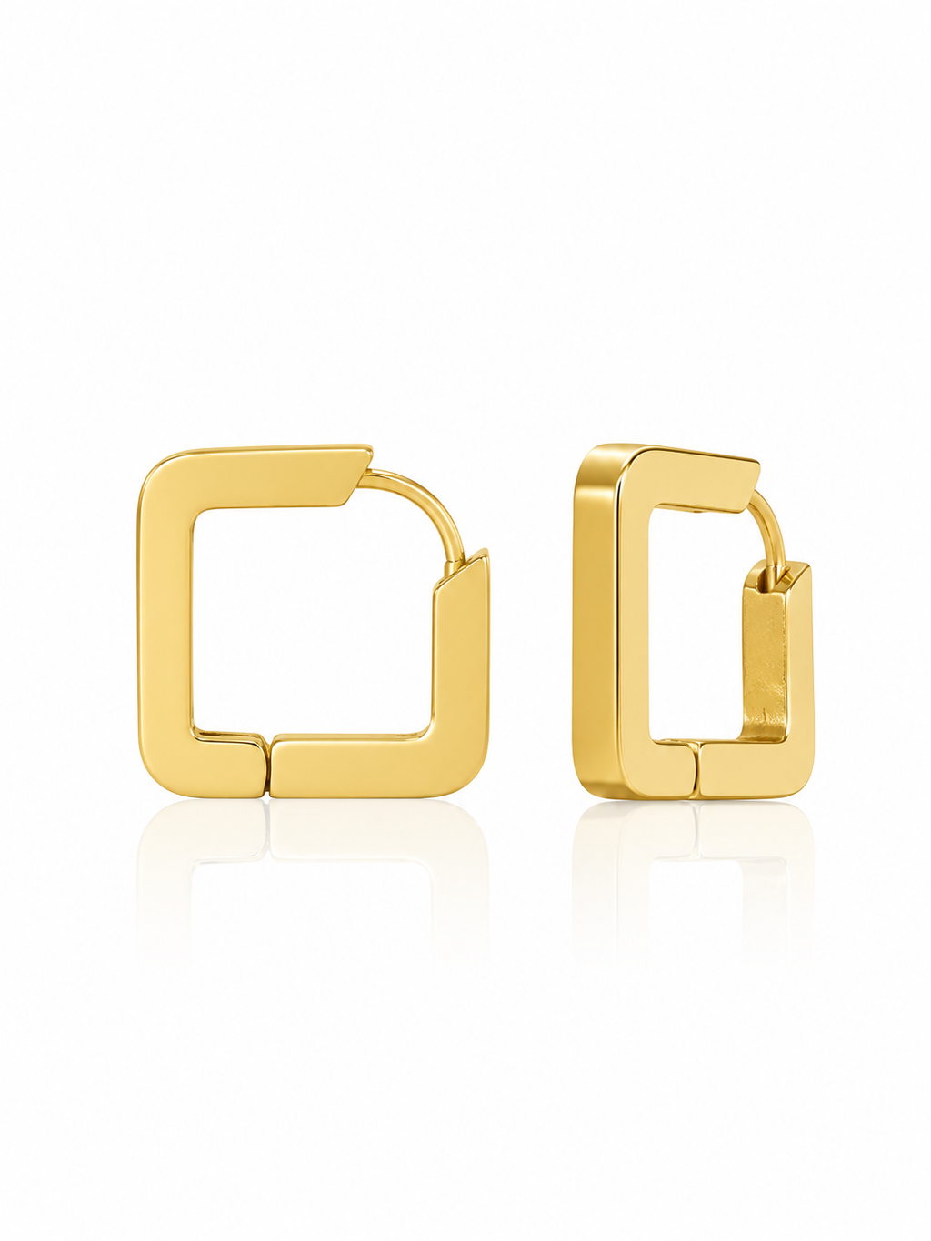 Quadra Architectural Huggie Earrings