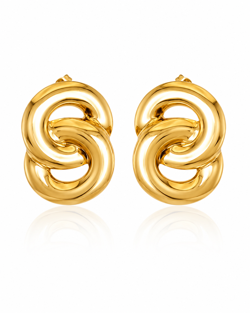 Aura Interlocked Knot Stud Earrings