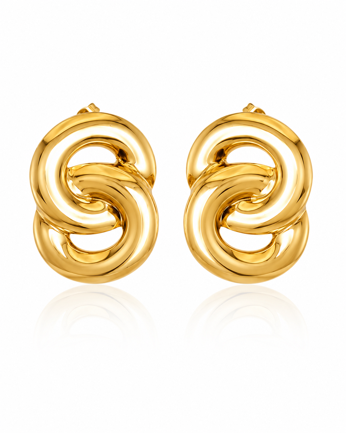 Aura Interlocked Knot Stud Earrings