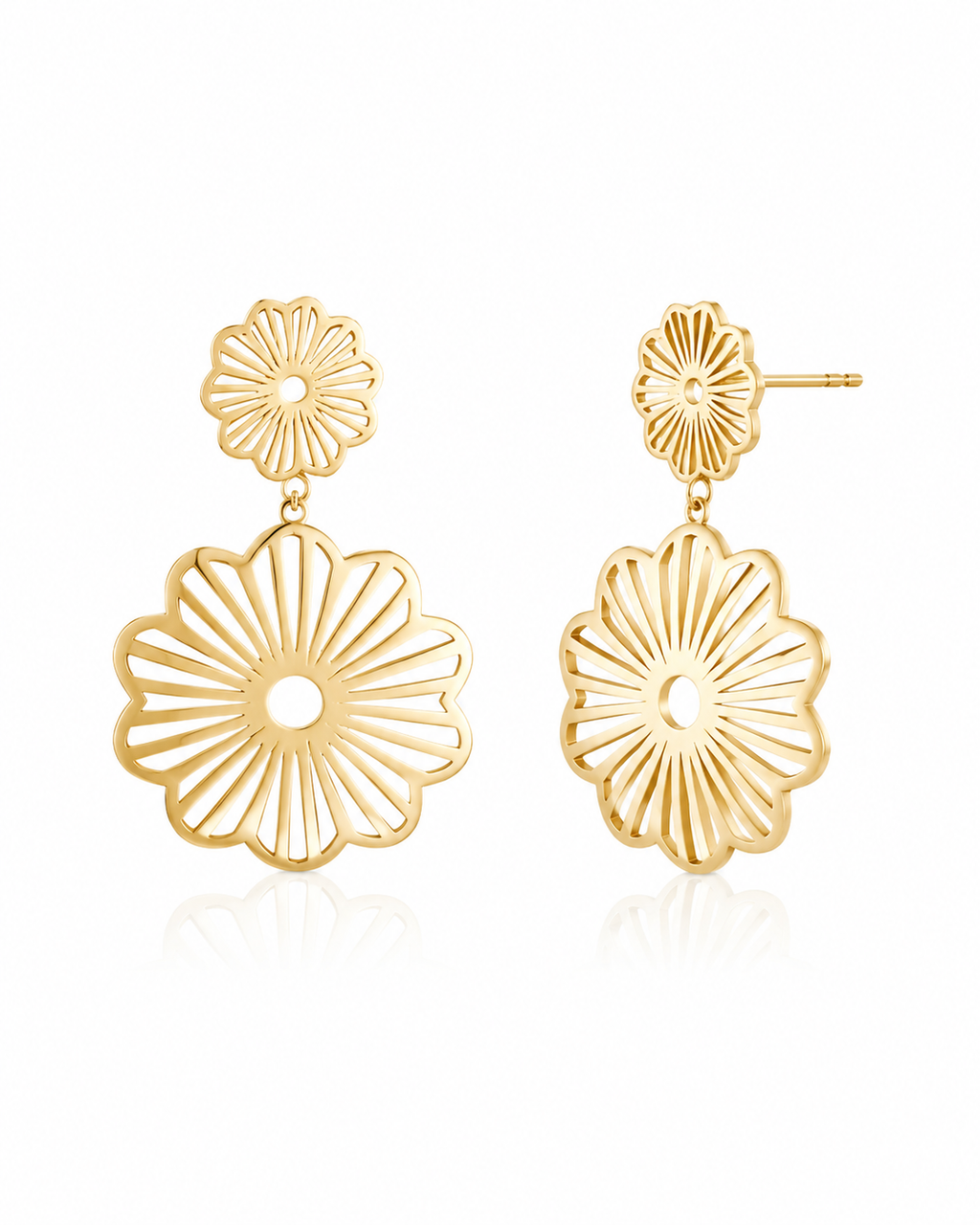 Golden Bloom Statement Earrings