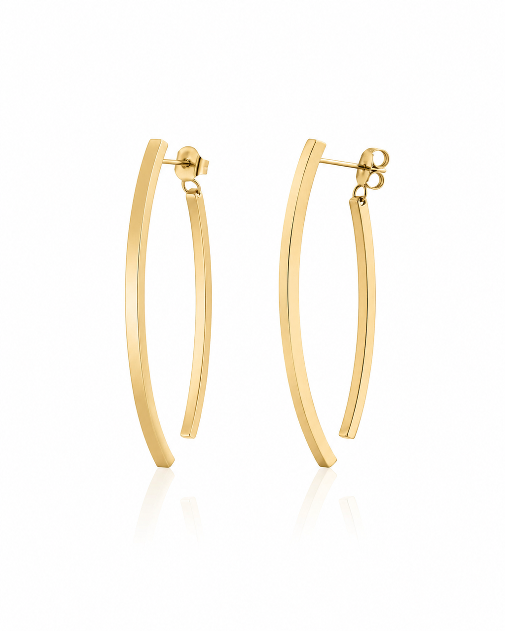 Linear Arch Beam Drop Earrings