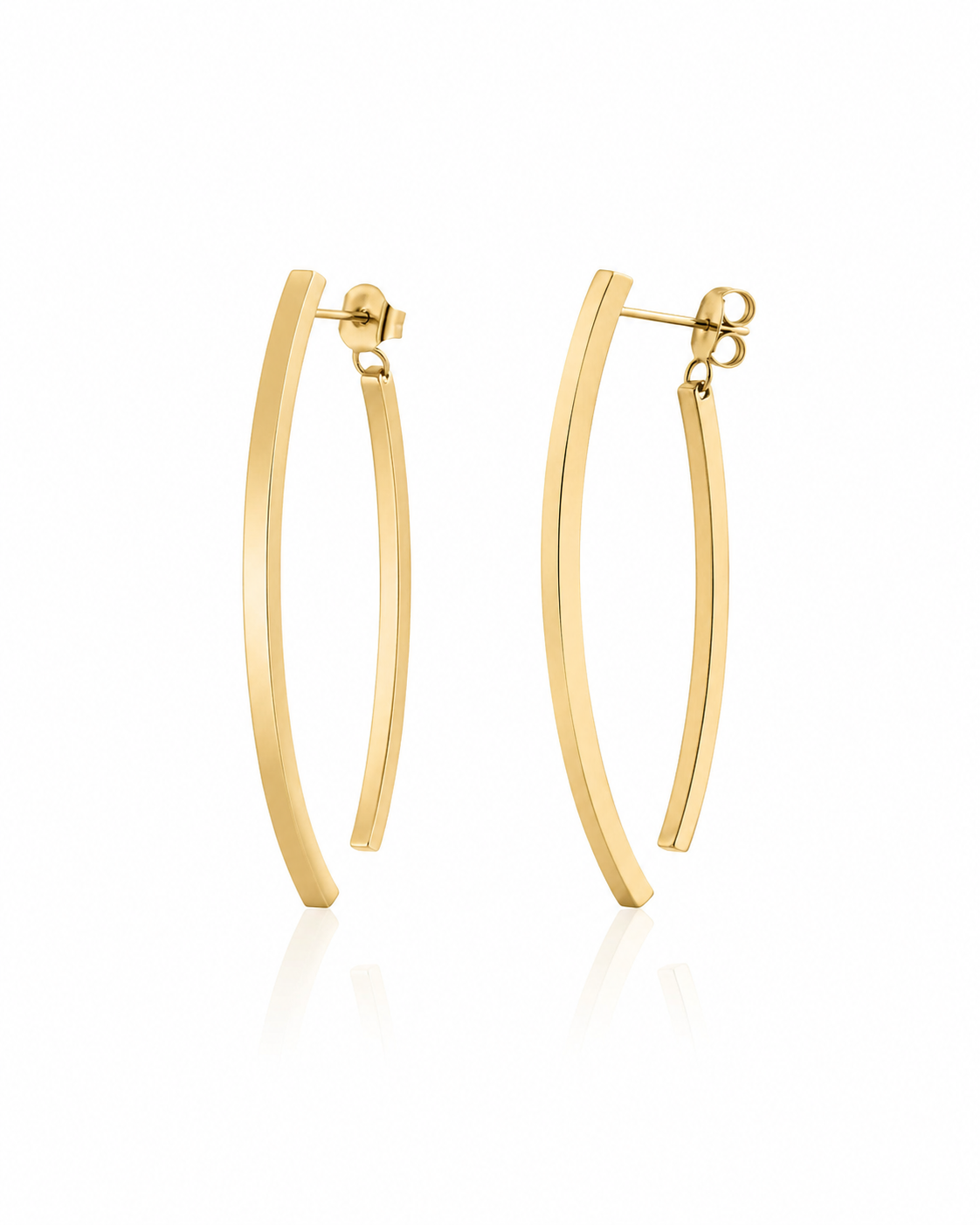 Linear Arch Beam Drop Earrings