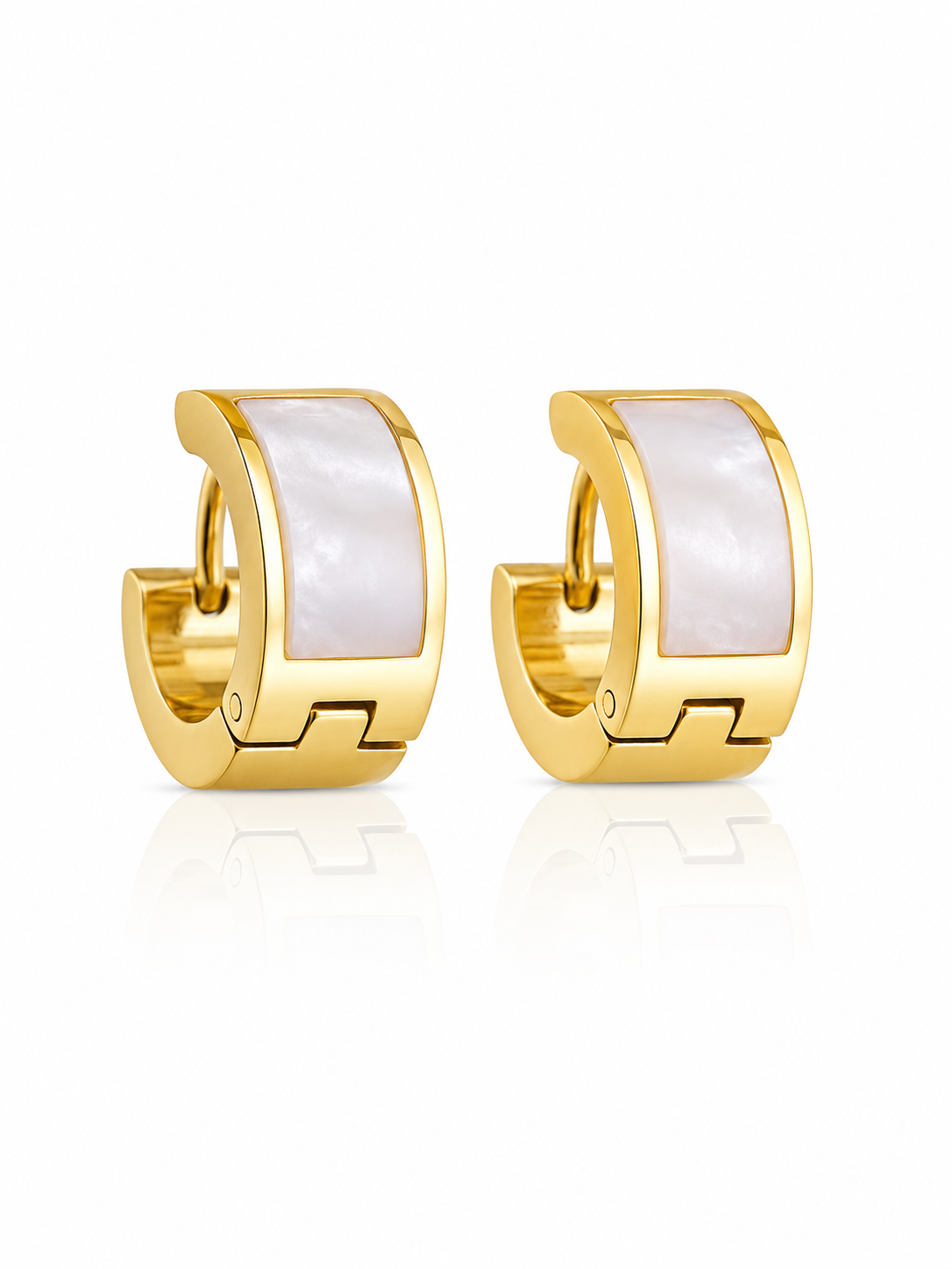 Nova Inlay Micro-Huggie Earrings