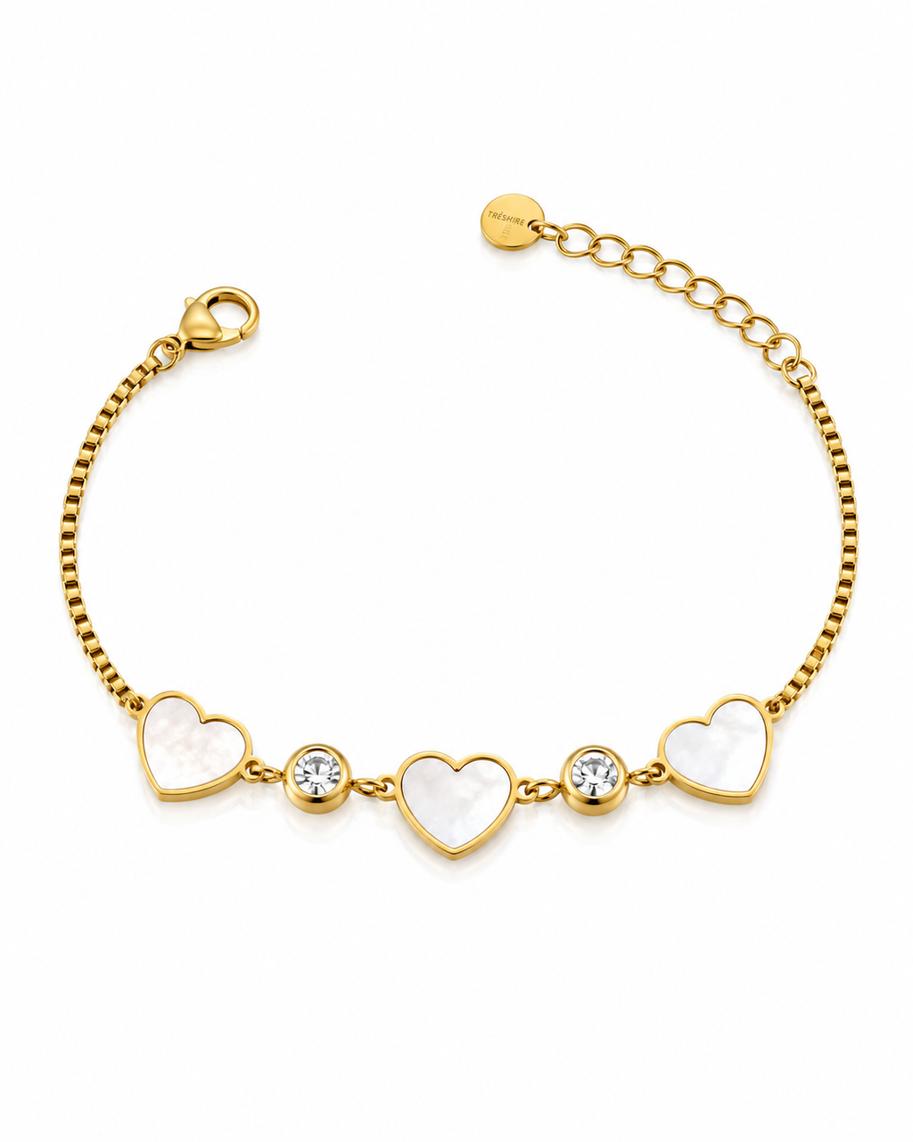 Mother of Pearl Heart Bracelet