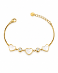 Mother of Pearl Heart Bracelet