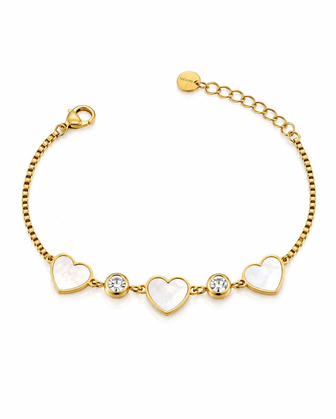 Mother of Pearl Heart Bracelet