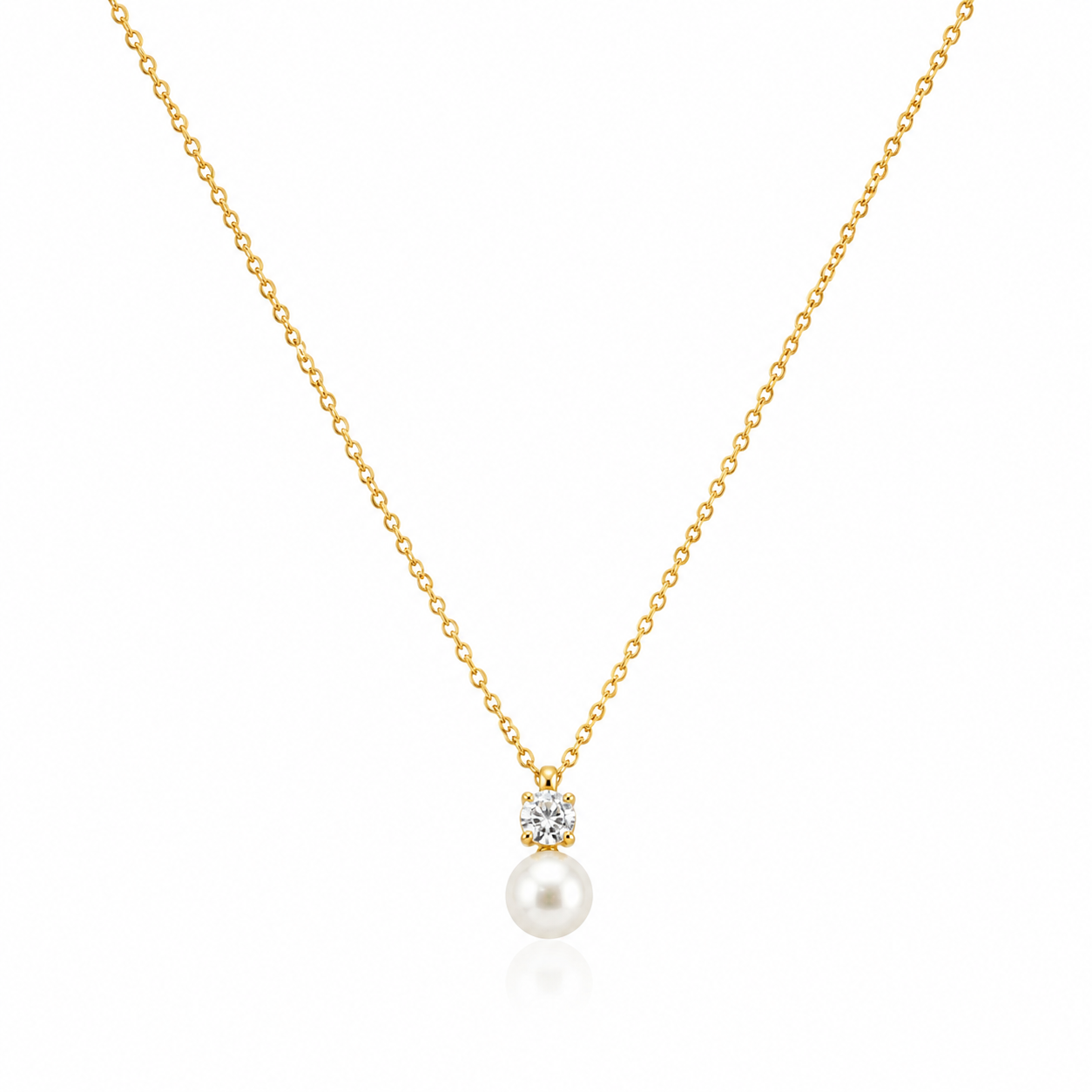 Serene Pearl Drop Necklace