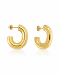 Oblique Bold J-Hoop Earrings