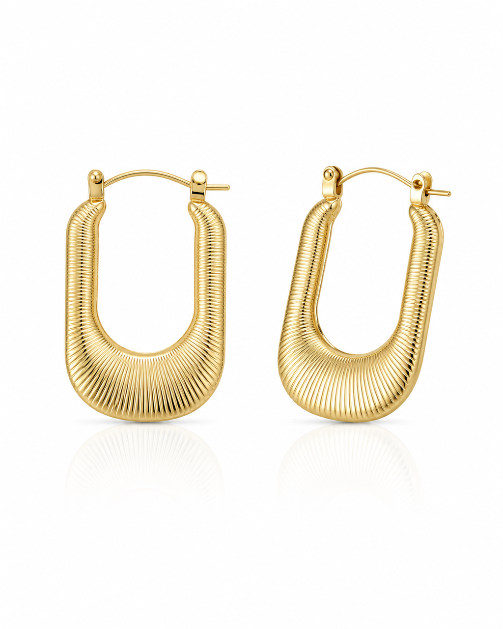 Ridges Hoops Earrings