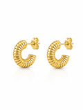 Armature Ribbed Hoop Earrings