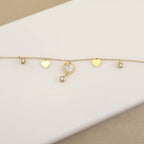 Amora Pearl Heart Anklet