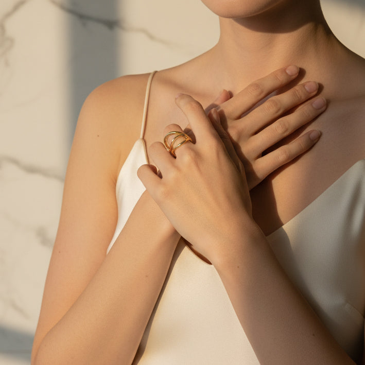 Sculptural Aura Ring