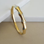 Bamboo Breeze Anti-Tarnish 18K Gold Plated Waterproof Bangle