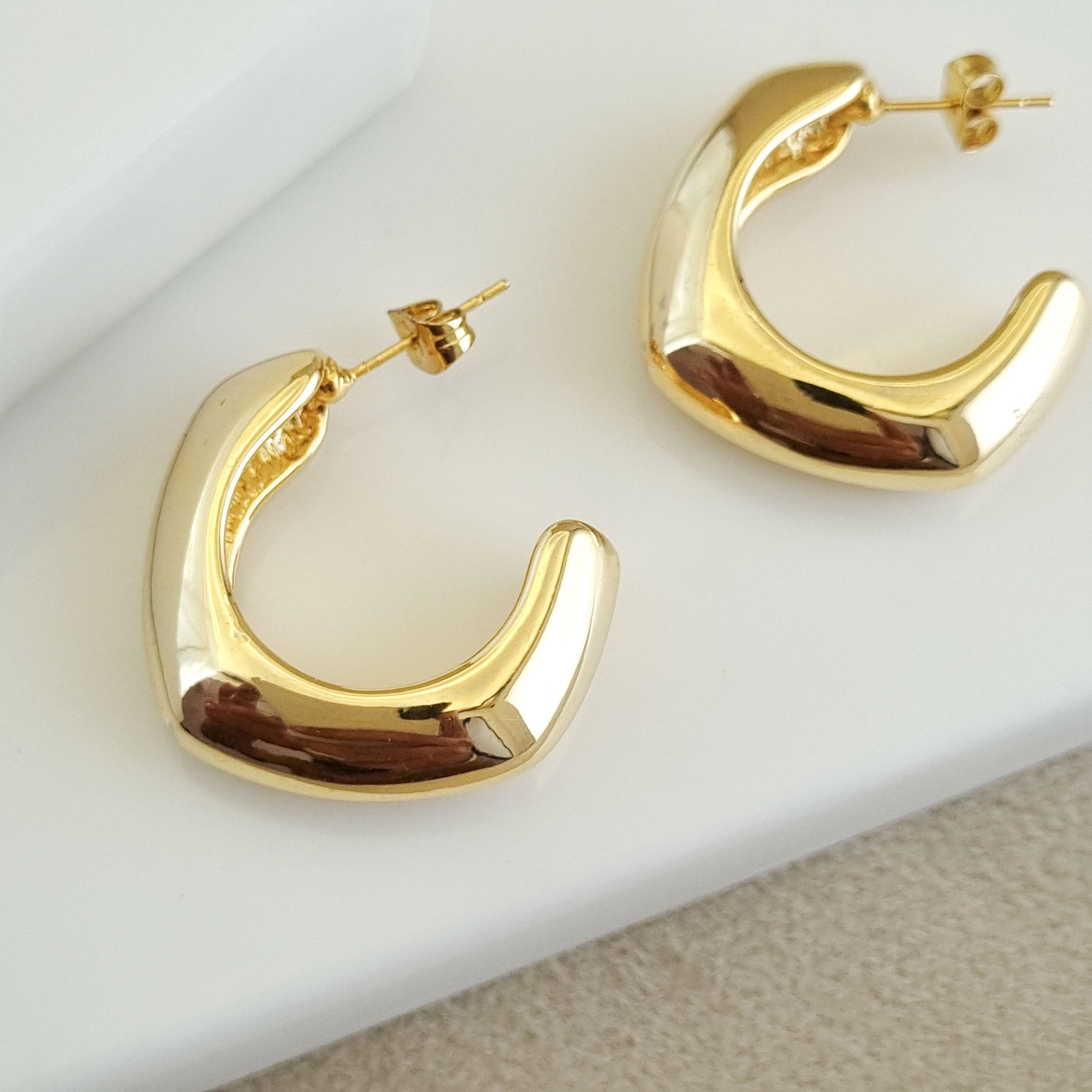 Borealis Gilded Huggie Hoops