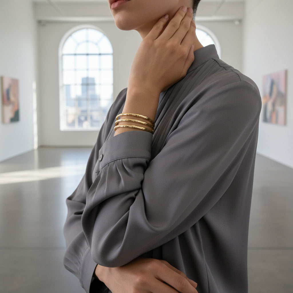 Golden Bamboo Cuff