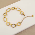 Hammered Horizon Link Bracelet